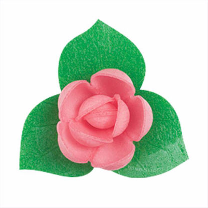 Obrazek RÓŻA ANGIELSKA PĄCZEK Z LISTKIEM RÓŻOWA 050445 ROSE DECOR