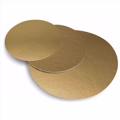Obrazek PODKŁAD POD TORT ZŁOTY GŁADKI 40CM ALFATEC