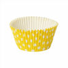 Obrazek PAPILOTKA DO MUFFINEK POLKA ŻÓŁTA W BIAŁE GROSZKI OP.90SZT