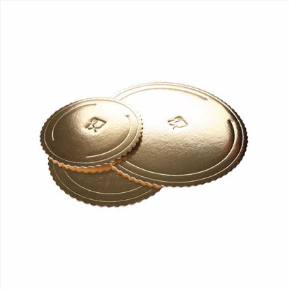Obrazek PODKŁAD POD TORT ZŁOTY MIKROTRIPLO 30CM PAPILART