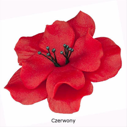 Obrazek DEKORACJA CUKROWA KWIAT MAGNOLIA CZERWONA K04M OP.10SZT MAGMART
