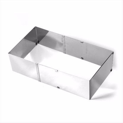 Obrazek RANT DO TORTÓW PROSTOKĄTNY REGULOWANY 30-40CM WYS.15CM