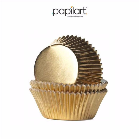 Obrazek PAPILOTKA ZŁOTA - CUPCAKE 50/32 60SZT. PAPILART