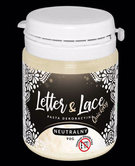 Obrazek PASTA DEKORACYJNA NEUTRALNA "LETTER & LACE" 90g. FOOD COLOURS