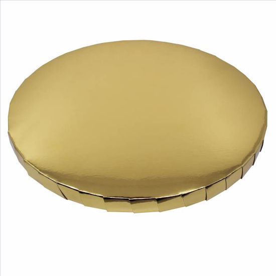 Obrazek PODKŁAD POD TORT ANGIELSKI ZŁOTY / STYRODUR 30cm PAPILART