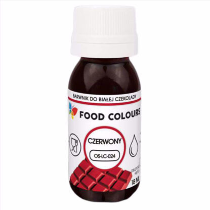 Obrazek BARWNIK DO CZEKOLADY RED OS-LC-024 18ML FOOD COLOURS