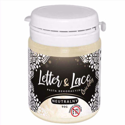 Obrazek PASTA DEKORACYJNA NEUTRALNA "LETTER & LACE" 90g. FOOD COLOURS